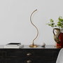 Opviq Yılan - 13277 Lámpara de Mesa con Cuerpo Metálico Dorado